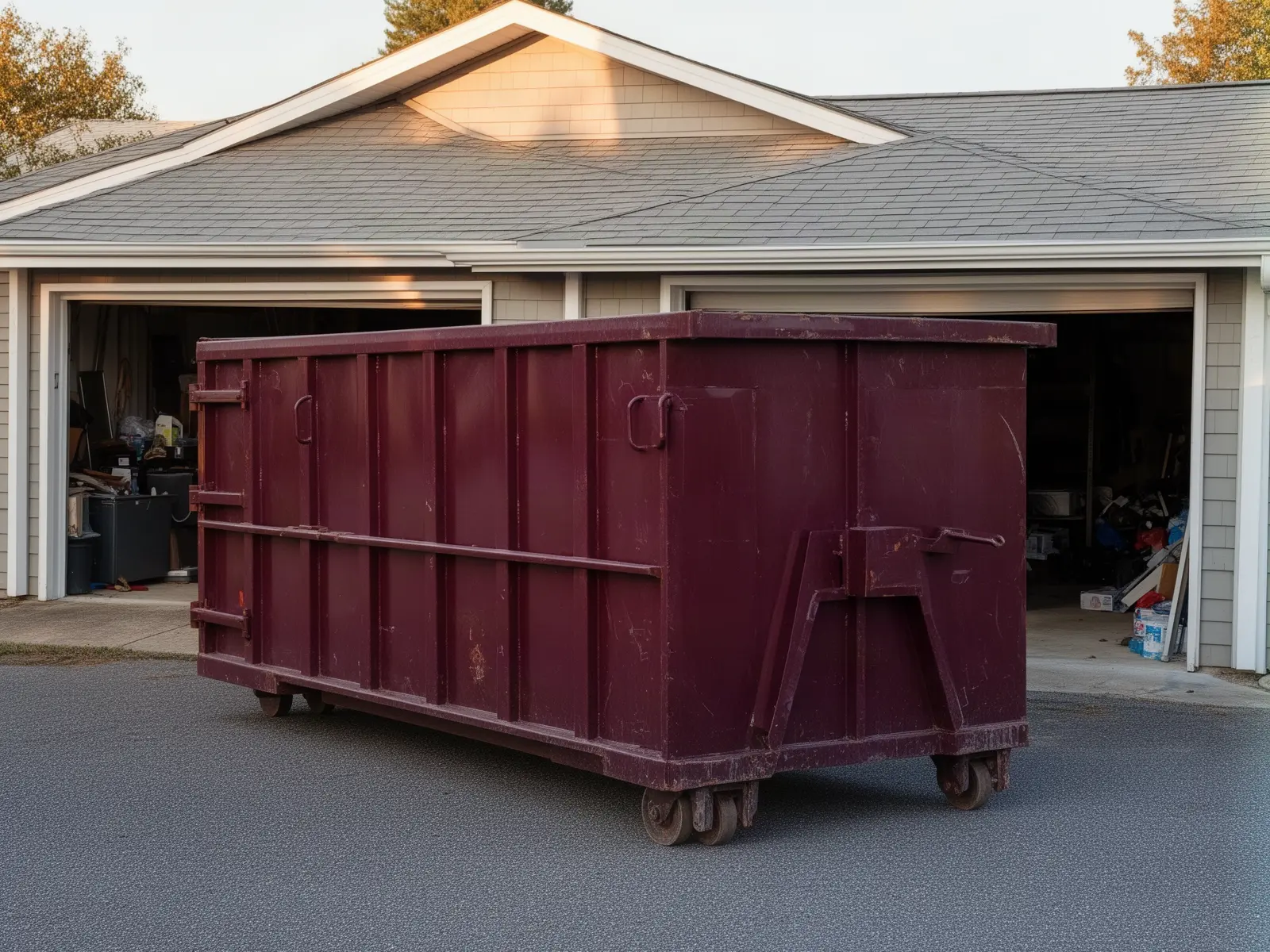 Roll-off dumpster from Tackett & Cotter Dumpsters in Greenville, TX
